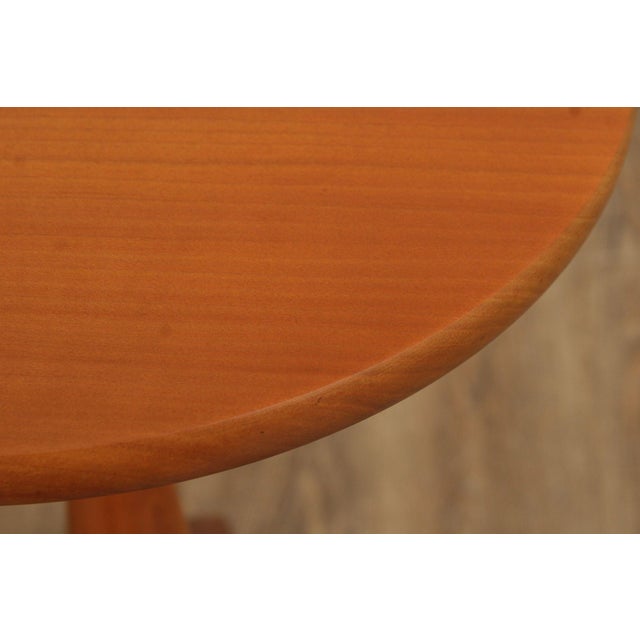 Skaker Style Round Cherry Side Table For Sale - Image 11 of 12