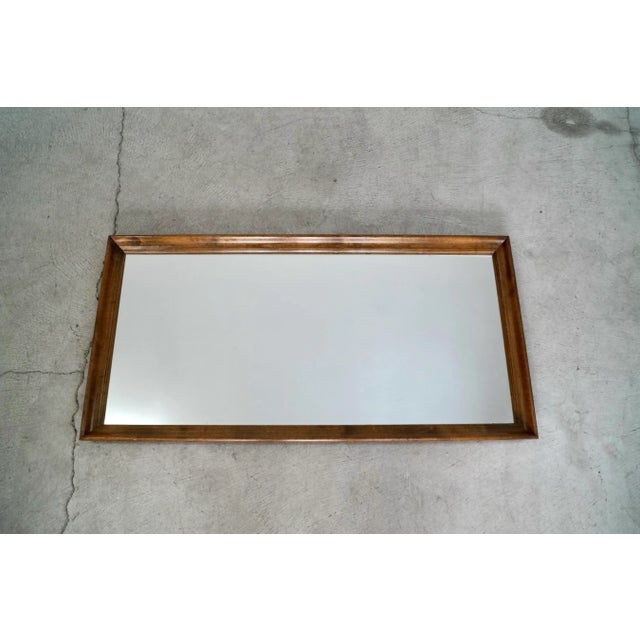 American of Martinsville 1960’s Mid-Century Modern Mahogany Framed Wall Mirror For Sale - Image 4 of 12
