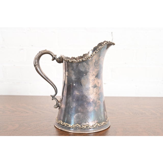 Tiffany & Co. Antique Victorian Silverplate Repoussé Pitcher For Sale - Image 10 of 15