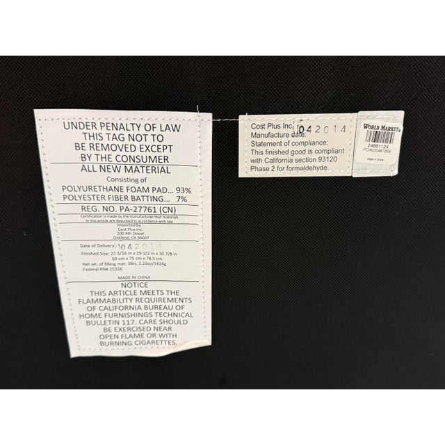 Off-white World Market Quincy Slipper Chairs, Pair For Sale - Image 8 of 12
