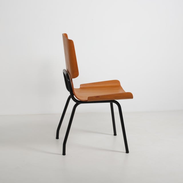 Wood Italian Model 112 Chair in Teak Bentwood from Società Compensati Curvi, 1950s For Sale - Image 7 of 12