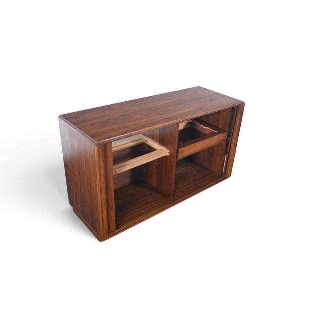 Wood 1960s Barzilay Tambour Stereo Cabinet in Walnut For Sale - Image 7 of 11