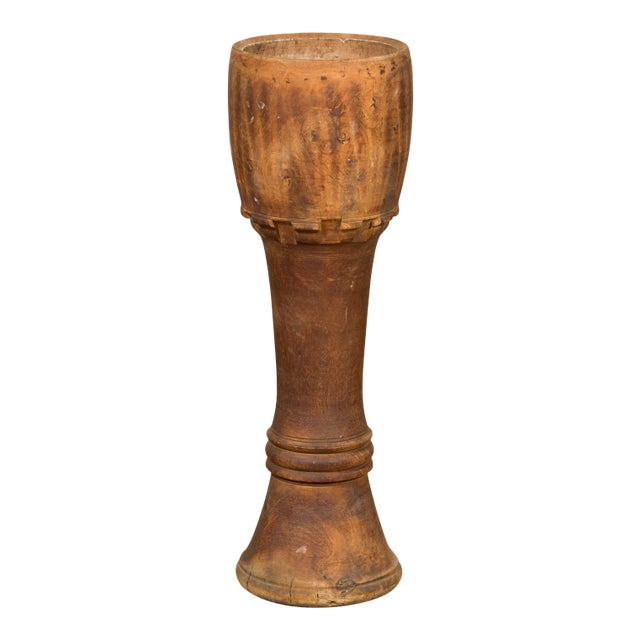 Antique Thai Freestanding Ceremonial Drum with Natural Patina For Sale