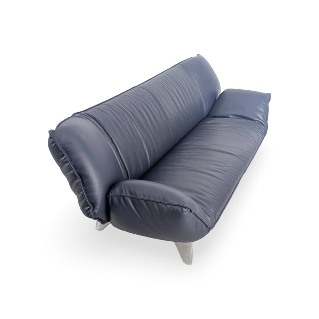 Tango Sofa in Leather Black from Leolux For Sale - Image 5 of 11
