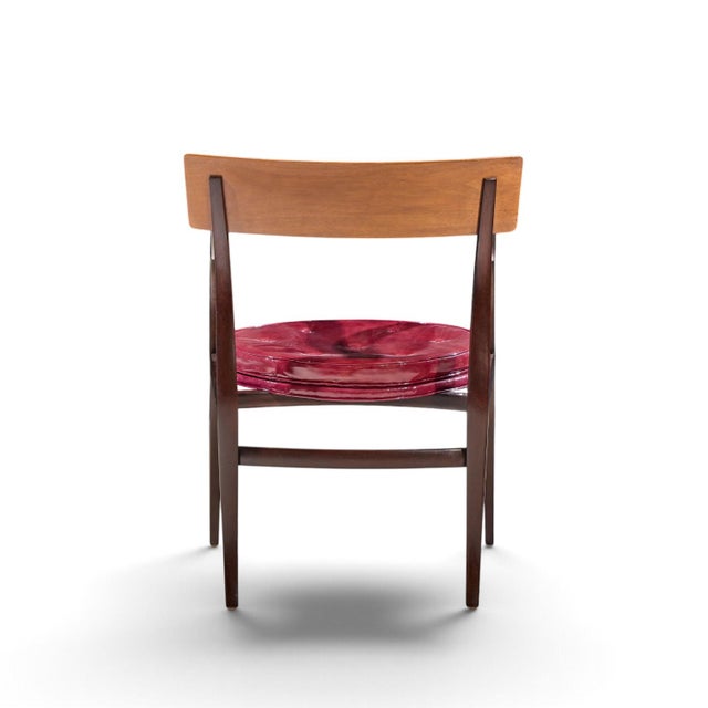 Edward Wormley for Dunbar Alexandria Mid Century Walnut Armchairs - Pair For Sale - Image 9 of 13