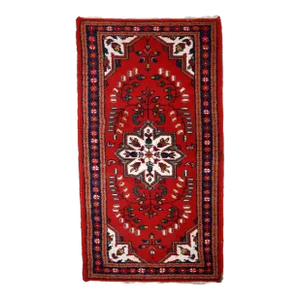 1970s Handmade Vintage Persian Hamadan Rug