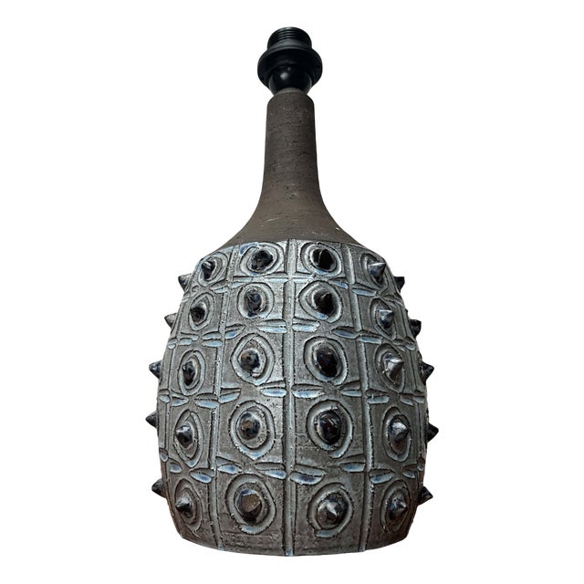 Mid-Century Modern Danish Studio Pottery Table Lamp from Jette Hellerøe, 1960s For Sale