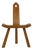 Mid-Century Modern Spanish Brutalist Tripod Chair in Oak For Sale
