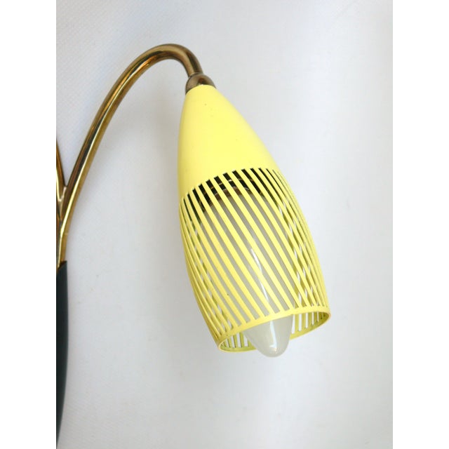 Brass, Yellow, Beige and Black Wall Lamp Set from Gebrüder Cosack, 1950s, Set of 8 For Sale - Image 18 of 18