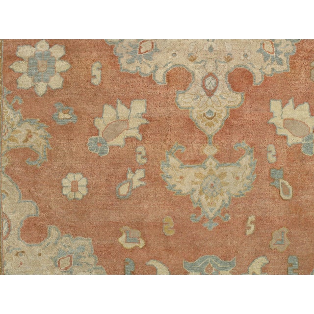 Late 19th Century Antique Persian Sultanabad Carpet, Wool Soft Rust, Oriental Rug Hand Knotted For Sale - Image 5 of 5