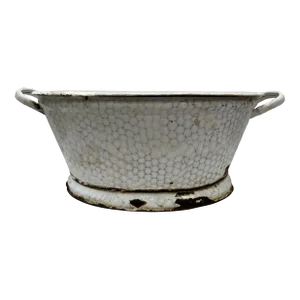Antique French Enameled Metal Tub