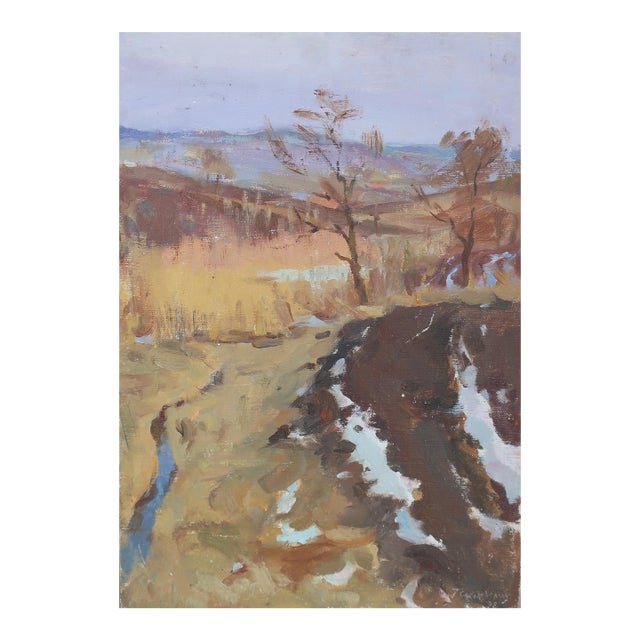 1990s Impressionism Landscape Painting, Ukrainian Artist, 1992 50-35 For Sale