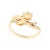 Contemporary Mid-Century White Opal and Diamond Offset Ring, Size 6.5 For Sale - Image 3 of 4