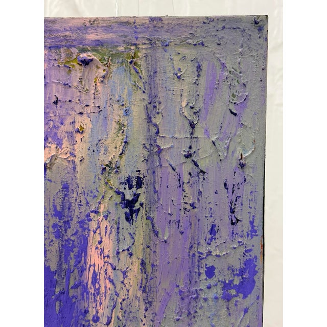 Sharon Cannon "Lavender" Abstract Oil Painting Textural Modern Art For Sale - Image 10 of 18