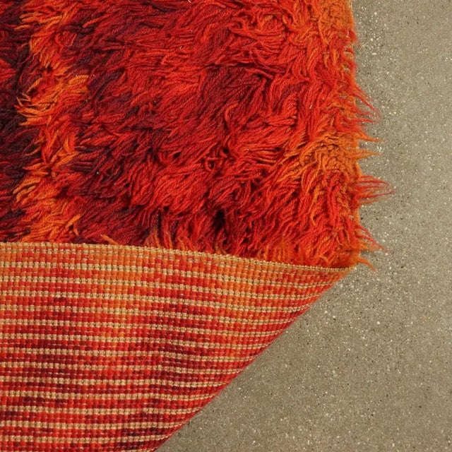 Textile Long Pile Wool Rug, Italy, 20th Century For Sale - Image 7 of 11