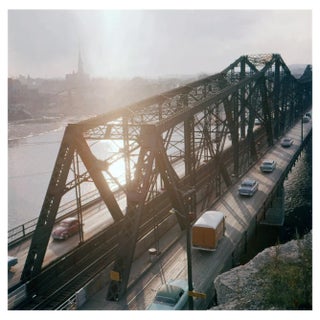 Pont Jayques Cartier, Bridge Over St. Lawrence River at Montreal, Canada, 1962 / 2020s, Photograph For Sale