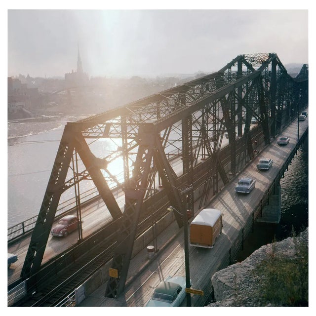 Pont Jayques Cartier, Bridge Over St. Lawrence River at Montreal, Canada, 1962 / 2020s, Photograph For Sale