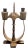 Swedish Folk Taserud Candelabra in Wood and Wrought Iron, 1950s For Sale