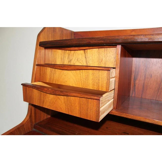 Vintage Norwegian Mahogany Secretaire, 1960 For Sale - Image 10 of 13