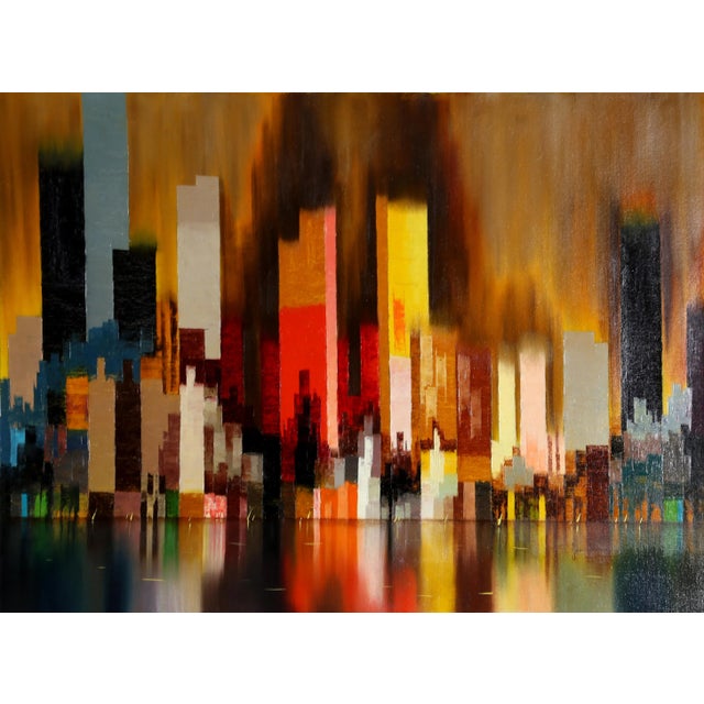 Cityscape 8 James Sherman Size: 30 in. x 40 in. Oil on Canvas, signed l.r.