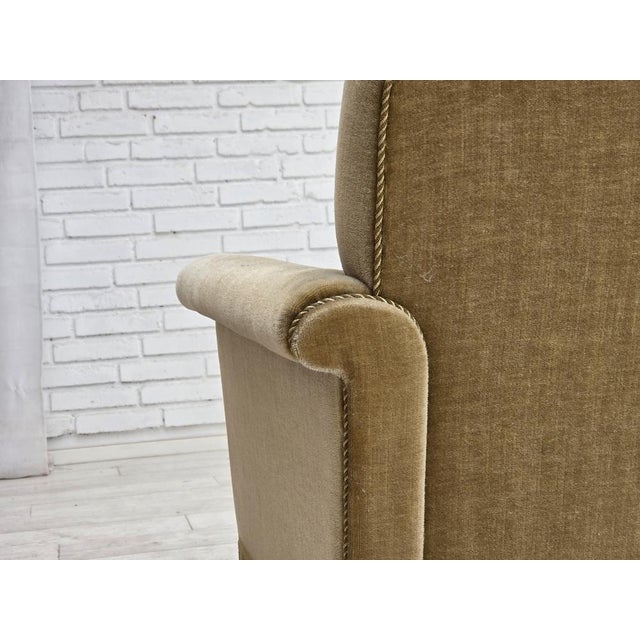 Danish 2-Seater Sofa in Green Furniture Velour, 1970s For Sale - Image 10 of 18