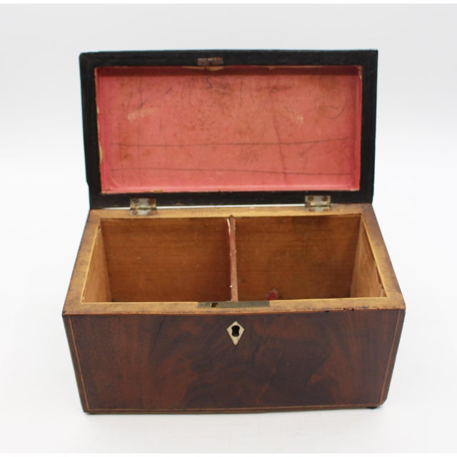 Wood Late 18th Century English George III Period Tea Caddy Box For Sale - Image 7 of 10