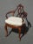 Vintage Oriental Asian Chippendale Wood & Cane Seat Accent Chair ~ French For Sale In Los Angeles - Image 6 of 12