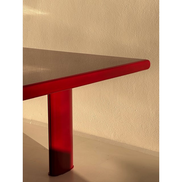 Wood Vintage Lacquered Dining Table, 1980s For Sale - Image 7 of 10