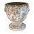American VTG 1940s Mid-Century Concrete Planter Urn 14" Greek Key Grape Weathered Patina For Sale - Image 3 of 10