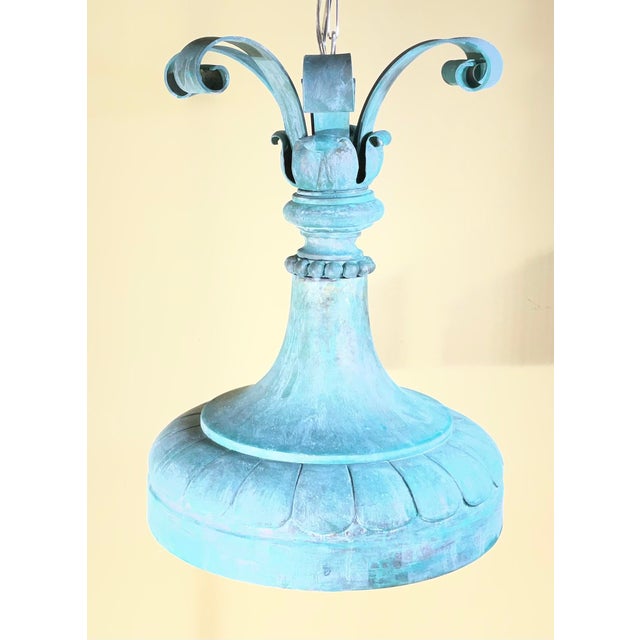 Exquisite 19th-Century Salvage Solid Copper Chandelier / Pendent For Sale - Image 12 of 14