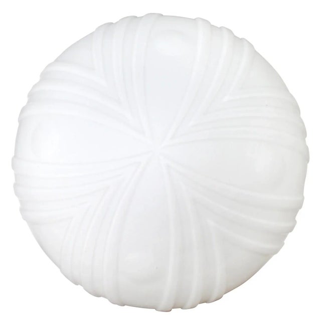 1970s Mid-Century Mat White Opaline Glass Wall Lamp For Sale - Image 5 of 9