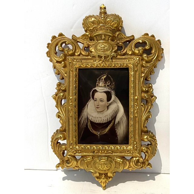 Metal Spanish Nobility Small Portraits 1960s From Seville Casa Rodan Sevilla Decoupage For Sale - Image 7 of 12