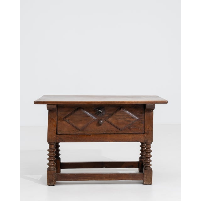 19th Century Spanish Colonial Side Table With Single Drawer For Sale - Image 10 of 17