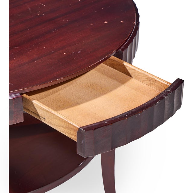 Barbara Barry for Baker Mahogany Fluted Edge Side End Table - Pair For Sale - Image 10 of 13