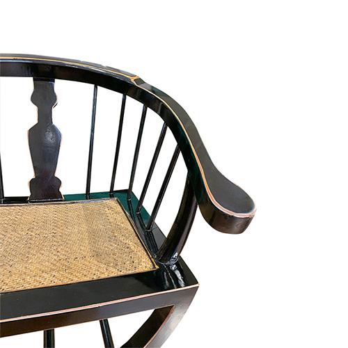 Lacquer Chair is made out of Elm wood. It is very elegant piece with the rattan inlaid and hand carving artwork at the...