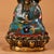 Metal Set of 3 Antique Chinese Gilt Cloisonné Buddhist Triad Statues For Sale - Image 7 of 9