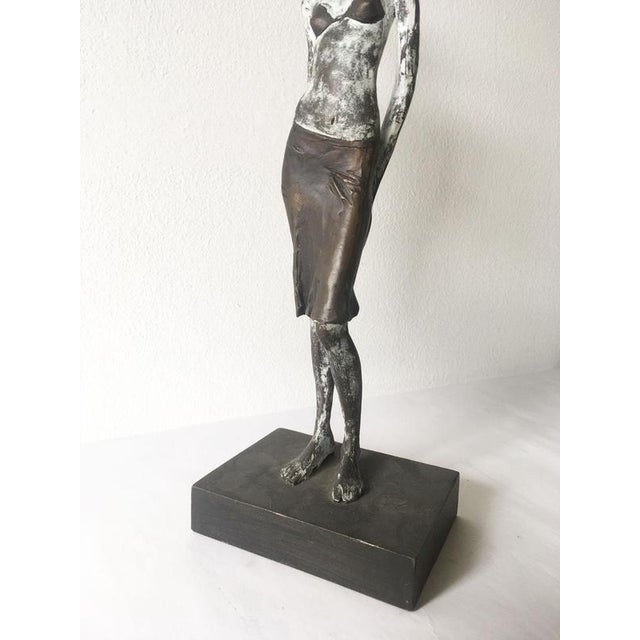 Italian Cast Lost Wax and Bronze Sculpture by Aron Demetz Guardando, 2004 For Sale - Image 11 of 18