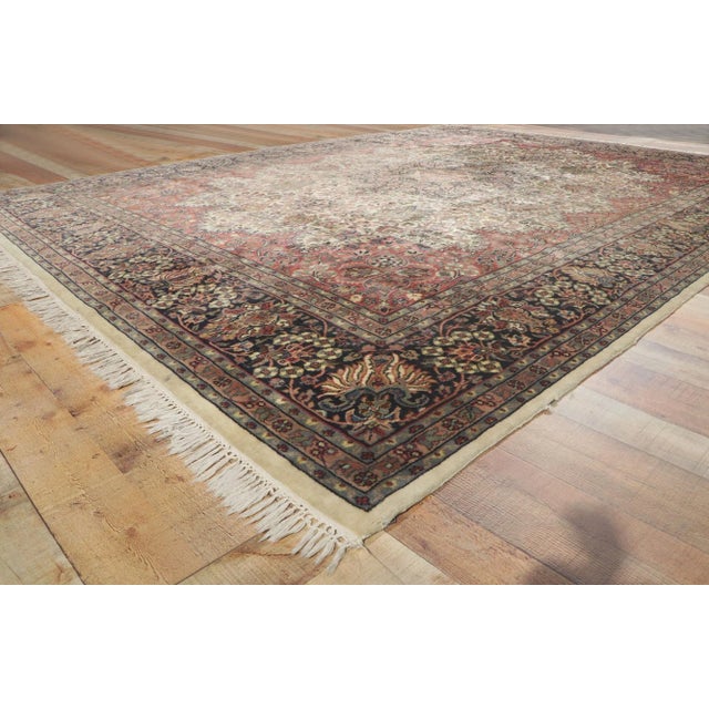 Vintage Indian Rug, 09'03 X 12'07 For Sale In Dallas - Image 6 of 10
