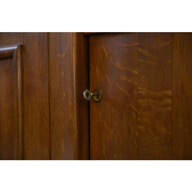 1940s Oak 4-Door Sideboard by Charles Dudouyt, 1940s For Sale - Image 5 of 14