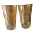 Carnival Glass Tumblers, Marigold Hex Optic Iridescent -Set of 2 For Sale
