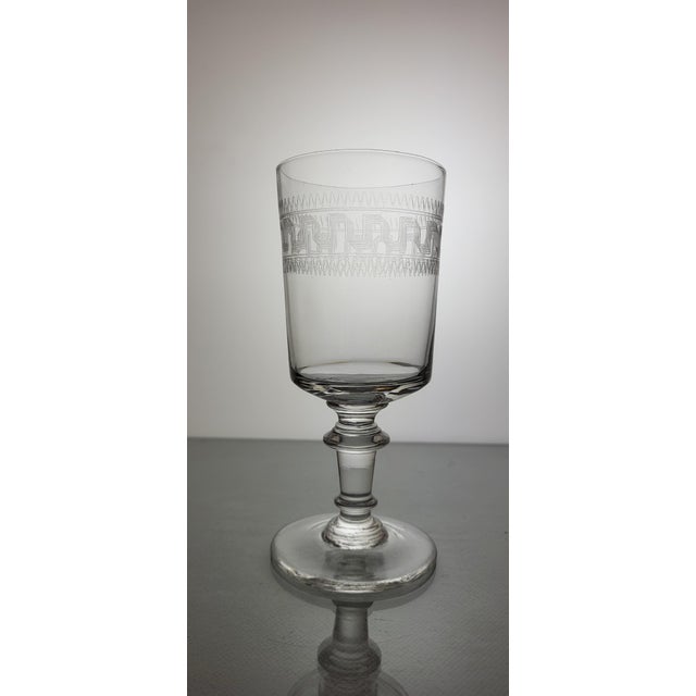 Glass Set of 6 Water/Wine Glasses, 19th Century, 1890s, Set of 6 For Sale - Image 7 of 8