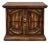 1970s Spanish Mediterranean Revival Carved Pecan Two-Drawer Nightstand For Sale