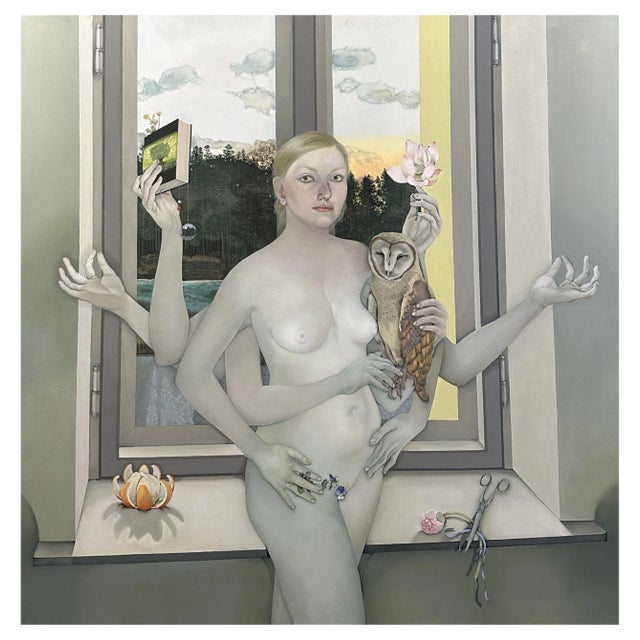 Anna Afanasjeva, While Am Seeking Myshelf, Oil on Canvas, 2012 For Sale