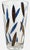 Abstract Circa 1985 Italian Modernist Nanae Umeda With Egizia by Sottsass Associati Blue, Silver, Colorless Vase For Sale - Image 3 of 12