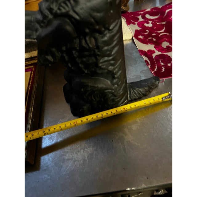 Mid-Century Modern Vintage Cast-Iron Scottish Dog Doorstop For Sale - Image 3 of 7