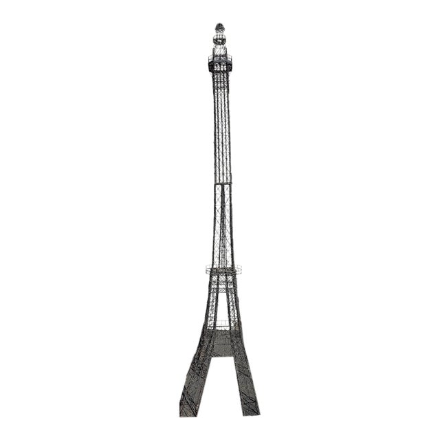Eiffel Tower Metal Sculpture 9' 8" Tall X 25" Wide Custom Design For Sale
