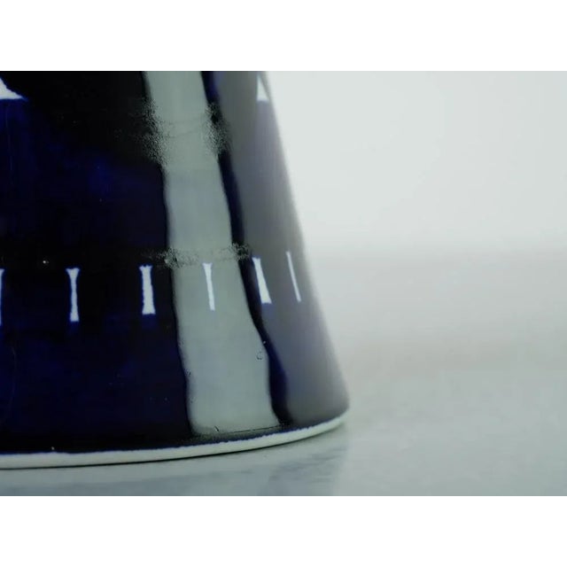 Blue Mid-Century Finnish Candleholder from Ulla Procope for Arabia For Sale - Image 8 of 12