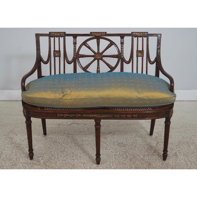 Age: Approx: 20 Years Old Details: Cane Seat w. Cushion Down Seat Cushion Fine Carved Details High Quality Construction...