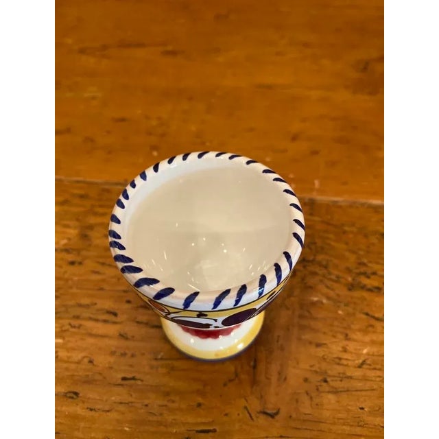 Deruta Vintage Deruta Hand-Painted Egg Cup For Sale - Image 4 of 6
