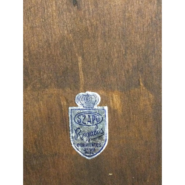 Vintage Mid-Century Modern Wood Lightweight Foldable Poker/Game Table For Sale - Image 12 of 13